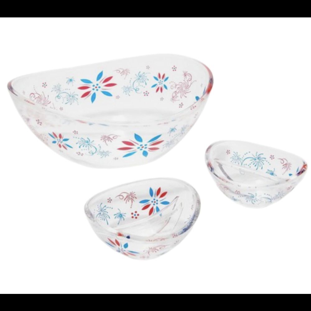 Temp-tations 3-Pc Acrylic Chip-and-Dip Set Patriotic
